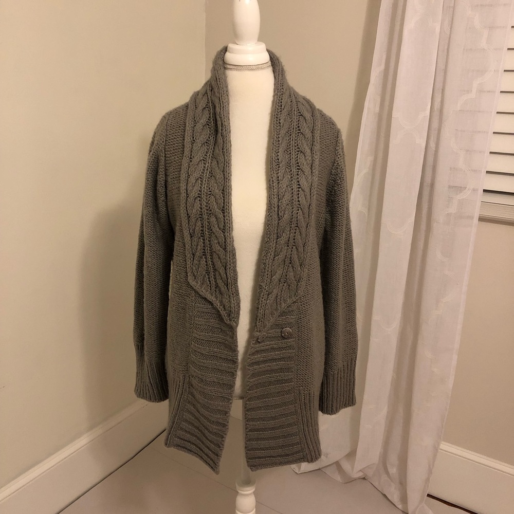 Grey Cardigan Sweater